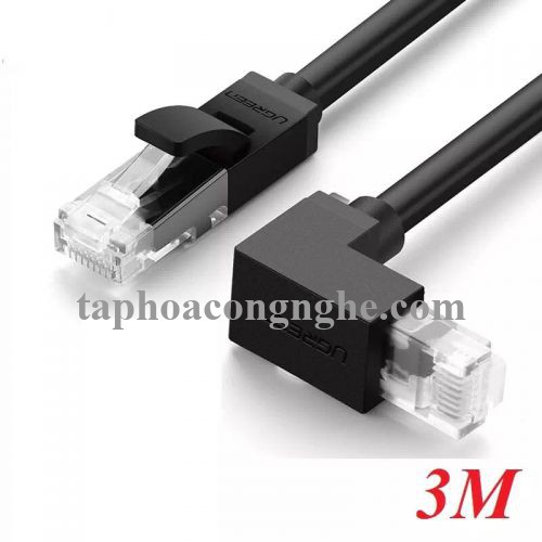 Ugreen 30835 3M màu Đen Cáp mạng CAT6 UTP 90 độ NW115 30030835
